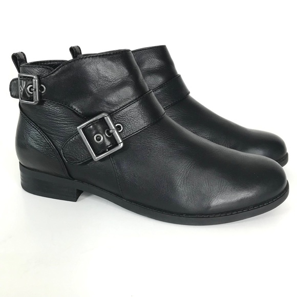 Logan Ankle Booties Leather Moto Boot 